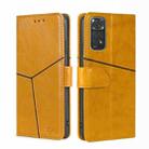 For Xiaomi Redmi Note 11 4G / Note 11S Geometric Stitching Horizontal Flip Leather Phone Case(Yellow) - 1
