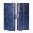 For Xiaomi Redmi Note 11 4G / Note 11S Geometric Stitching Horizontal Flip Leather Phone Case(Blue) - 1