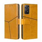 For Xiaomi Redmi Note11 Pro 4G / 5G Geometric Stitching Horizontal Flip Leather Phone Case(Yellow) - 1