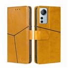 For Xiaomi 12 Lite Geometric Stitching Horizontal Flip Leather Phone Case(Yellow) - 1