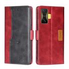 For Xiaomi Redmi K50 Gaming/Poco F4 GT Contrast Color Side Buckle Leather Phone Case(Red + Black) - 1