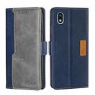 For Sony Xperia ACE III Contrast Color Side Buckle Leather Phone Case(Blue + Grey) - 1