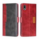 For Sony Xperia ACE III Contrast Color Side Buckle Leather Phone Case(Red + Black) - 1