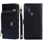 For TCL 20B Zipper Bag Leather Phone Case(Black) - 1