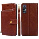 For TCL 30 5G/30 + 5G Zipper Bag Leather Phone Case(Brown) - 1