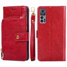 For TCL 30 5G/30 + 5G Zipper Bag Leather Phone Case(Red) - 1