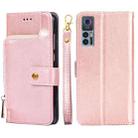 For TCL 30 5G/30 + 5G Zipper Bag Leather Phone Case(Rose Gold) - 1
