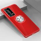 For Huawei P40 Pro Ultra-thin TPU Protective Case with 360 Degree Rotation Holder(Red) - 1