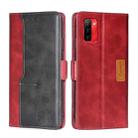 For Ulefone Note 12P Contrast Color Side Buckle Leather Phone Case(Red + Black) - 1