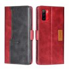 For Ulefone Note 13P Contrast Color Side Buckle Leather Phone Case(Red + Black) - 1