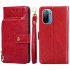 For Ulefone Note 13P Zipper Bag Leather Phone Case(Red) - 1