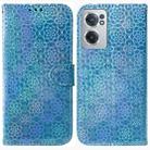 For OnePlus Nord CE 2 5G Colorful Magnetic Buckle Leather Phone Case(Blue) - 1