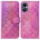 For OnePlus Nord N20 5G Colorful Magnetic Buckle Leather Phone Case(Pink) - 1