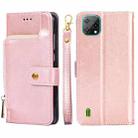 For Blackview A55 Zipper Bag Leather Phone Case(Rose Gold) - 1