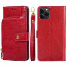 For Blackview A95 Zipper Bag Leather Phone Case(Red) - 1