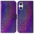 For OPPO A96 5G / Reno7 Z 5G Colorful Magnetic Buckle Leather Phone Case(Purple) - 1