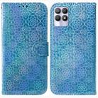 For OPPO Realme 8i Colorful Magnetic Buckle Leather Phone Case(Blue) - 1