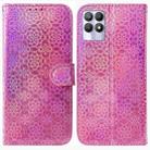 For OPPO Realme 8i Colorful Magnetic Buckle Leather Phone Case(Pink) - 1