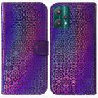 For OPPO Realme 9 Pro Colorful Magnetic Buckle Leather Phone Case(Purple) - 1