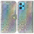 For OPPO Realme 9 Pro+ Colorful Magnetic Buckle Leather Phone Case(Silver) - 1