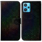 For OPPO Realme 9 Pro+ Colorful Magnetic Buckle Leather Phone Case(Black) - 1