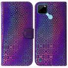 For OPPO Realme C21Y Colorful Magnetic Buckle Leather Phone Case(Purple) - 1