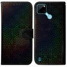 For OPPO Realme C21Y Colorful Magnetic Buckle Leather Phone Case(Black) - 1