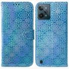 For OPPO Realme C31 Colorful Magnetic Buckle Leather Phone Case(Blue) - 1