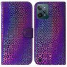 For OPPO Realme C31 Colorful Magnetic Buckle Leather Phone Case(Purple) - 1