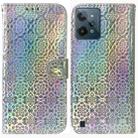 For OPPO Realme C31 Colorful Magnetic Buckle Leather Phone Case(Silver) - 1