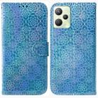 For OPPO Realme C35 Colorful Magnetic Buckle Leather Phone Case(Blue) - 1