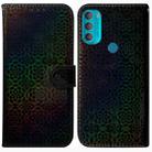 For Motorola Moto G71 Colorful Magnetic Buckle Leather Phone Case(Black) - 1