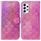 For Samsung Galaxy A33 5G Colorful Magnetic Buckle Leather Phone Case(Pink) - 1