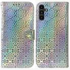 For Samsung Galaxy A13 5G Colorful Magnetic Buckle Leather Phone Case(Silver) - 1