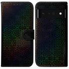 For Google Pixel 6 Pro Colorful Magnetic Buckle Leather Phone Case(Black) - 1