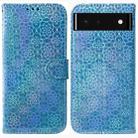 For Google Pixel 6 Colorful Magnetic Buckle Leather Phone Case(Blue) - 1