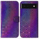 For Google Pixel 6 Colorful Magnetic Buckle Leather Phone Case(Purple) - 1