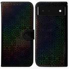 For Google Pixel 6 Colorful Magnetic Buckle Leather Phone Case(Black) - 1