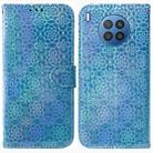 For Huawei nova 8i / Honor 50 Colorful Magnetic Buckle Leather Phone Case(Blue) - 1