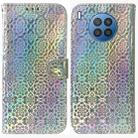 For Huawei nova 8i / Honor 50 Colorful Magnetic Buckle Leather Phone Case(Silver) - 1