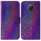 For Nokia G300 Colorful Magnetic Buckle Leather Phone Case(Purple) - 1