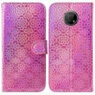 For Nokia G300 Colorful Magnetic Buckle Leather Phone Case(Pink) - 1