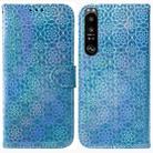 For Sony Xperia 1 III Colorful Magnetic Buckle Leather Phone Case(Blue) - 1