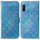 For Sony Xperia 10 III Colorful Magnetic Buckle Leather Phone Case(Blue) - 1