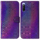 For Sony Xperia 10 III Colorful Magnetic Buckle Leather Phone Case(Purple) - 1