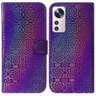 For Xiaomi 12 / 12X Colorful Magnetic Buckle Leather Phone Case(Purple) - 1