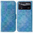 For Xiaomi Poco X4 Pro 5G Colorful Magnetic Buckle Leather Phone Case(Blue) - 1
