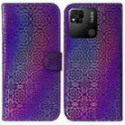 For Xiaomi Redmi 10A Colorful Magnetic Buckle Leather Phone Case(Purple) - 1