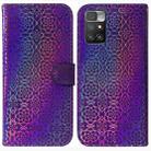 For Xiaomi Redmi 10 / 10 Prime Colorful Magnetic Buckle Leather Phone Case(Purple) - 1