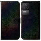 For Xiaomi Redmi K50 / K50 Pro Colorful Magnetic Buckle Leather Phone Case(Black) - 1